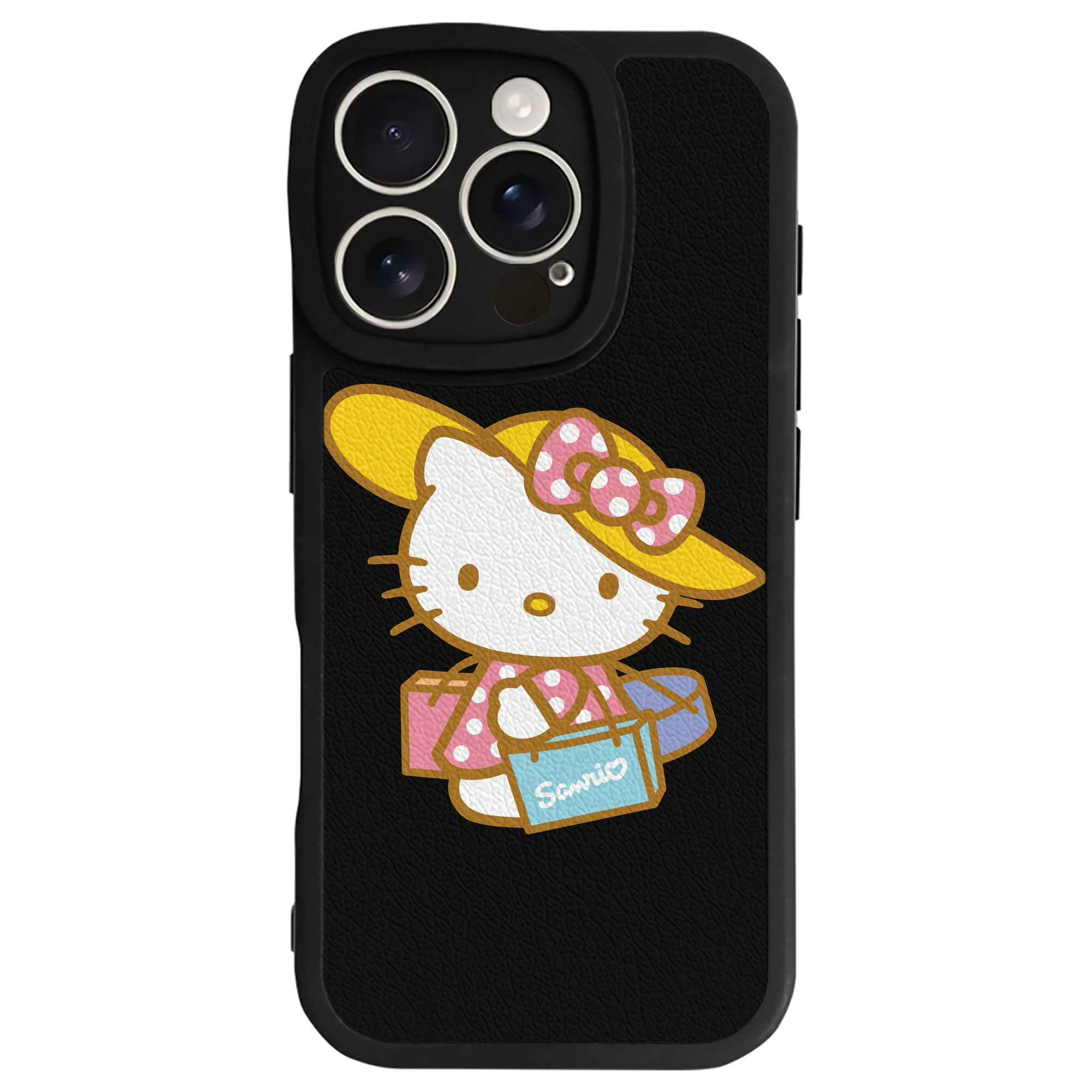 （画像用） Hello Kitty ハローキティ 【iPhone 16シリーズ対応】シリコンスマホケース（レザー調） 材質：シリコン